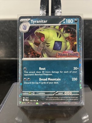 🌘Tyranitar 135 Pokemon S&V Paldea Evolved Stamped Cosmos Holo