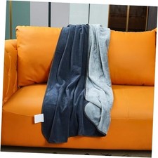 Waterproof Blanket for Bed Couch Sofa, Reversible 40"x60" Dark Grey/Silver Grey