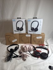 Assorted Logitech, Poly  Other Usb Headsets w/ Microphones Lot of 8 5 NEW 
