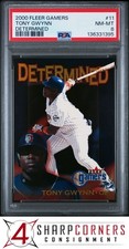 2000 FLEER GAMERS DETERMINED #11 TONY GWYNN HOF POP 1 PSA 8