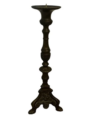 Antiguo Candelabro De Velas ! Portacandelas Iglesia De Bronce - Imagen 1 de 4