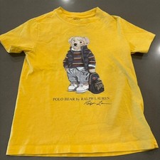 Polo Ralph Lauren Kids Yellow Polo Bear Graphic T-Shirt Size 5 Short Sleeve Tee