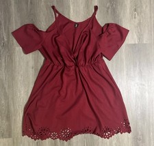 Shein Curve Off Shoulder Dress Womens 1X Red