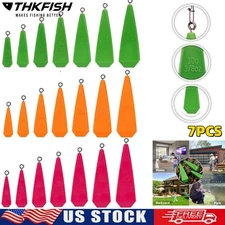 7PCS Mixed Sizes Fishing Practice Plugs Practice Plugs Weight Casting Plug Skill