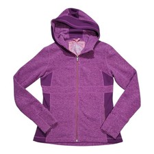 PrAna DREA Jacket Women  s S Pink Zip Hoodie Fleece High Neck Outdoor Hiking EUC