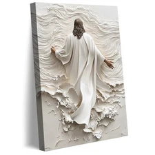 3D Jesus Canvas Wall Art Religious Poster Print Home Decor Painting Artwork