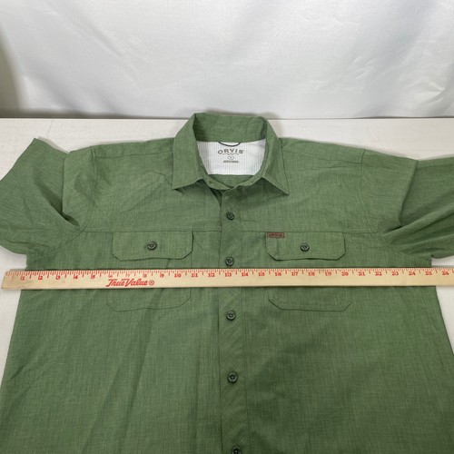 Orvis Green Button Up Short Sleeve Fishing Outdoor Casual Shirt Men's LARGE - Picture 12 of 13