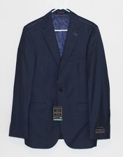 Jos A Bank Reserve Soho 2 Pc Suit NEW Flat Front Reda Wool 40L 33-UF