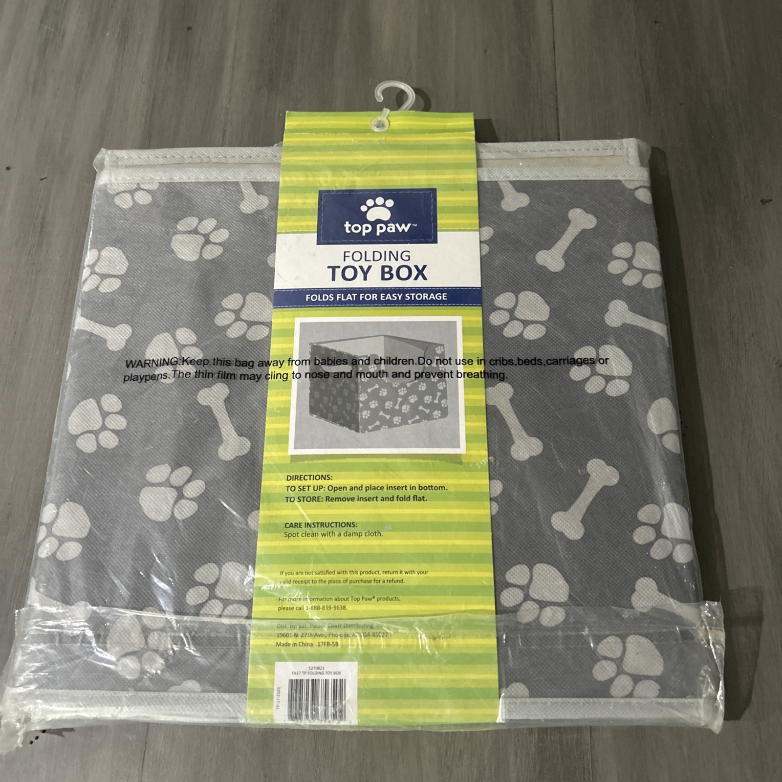 Top Paw Folding Pet Toy Box /Storage Cube Is Collapsible Pri