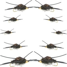 Basics Collection - Kaufmanns Black Stonefly Assortment - 10 Flies #4-12