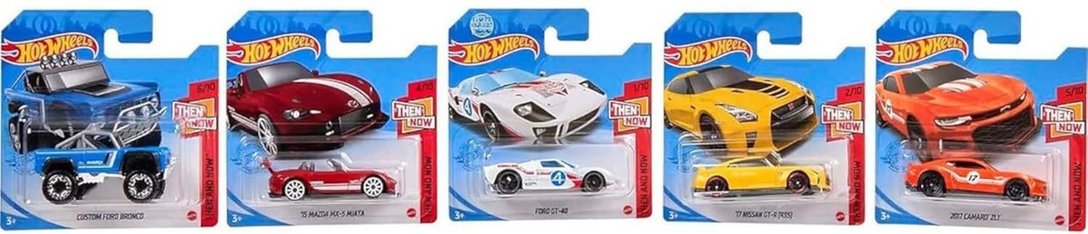Hot Wheels 2021 Then and Now Complete Set of 10 Short Card Version