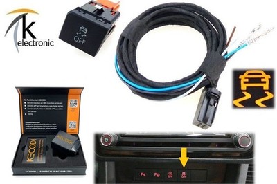 VW Caddy SA 4 ASR/ESP-Taste Antriebsschlupfregelung | Nachrüstpaket