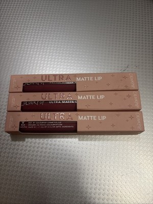 ColourPop Ultra Matte Liquid Lipsticks Set of 3 NIB Flurries LAX Piffy Menu. A5