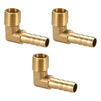 "3Stk. Messing Barb Schlauch 90 Grad Ellbogen 8Mm Stachel X 1/4\" G Stecker Rohr"