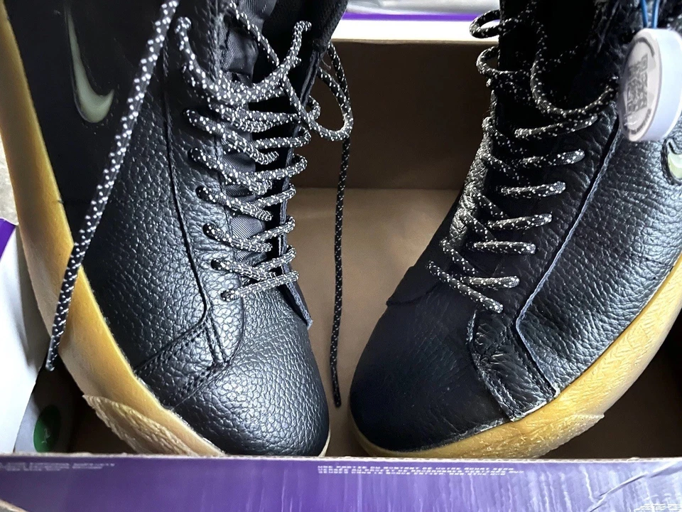 NIKE SB ZOOM BLAZER MID PREMIUM CUERO NEGRO/GOMA JOYA SWOOSH PARA HOMBRE TALLA 11.5 Foto 4 de 4