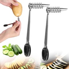 2pcs Spiral Cutter , Stainless Steel Vegetable Slicer Cutter Portable Practic...
