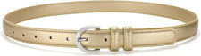 Women Leather Belt for Jeans Pants Fashion Ladies Skinny Belt for Dresses Thin B