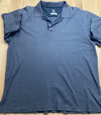 Gear For Sports Men’s Oxford Jacquard Shirt Sz LRG Short Sleeve Golf Striped