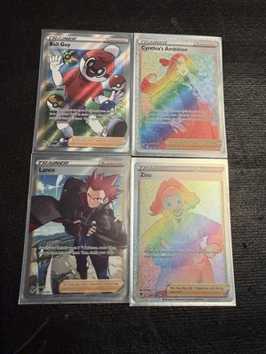 Pokémon TCG Foil Trainer Card Lot Ball Guy Cynthia Lance Zisu