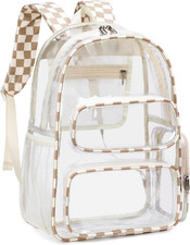 Clear Backpack Heavy Duty Transparent Bag See through Bookbag for Student School