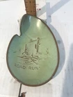 Vintage Frankoma Pottery Green Road Runner Dish Ash Tray Prairie Green