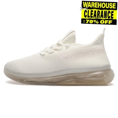 Crosshatch Matfen FlyKnit Herren Trainer Designer Schuhe Freizeit Sneaker Weiß