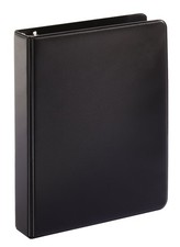 Tops Cardinal Mini Round Ring Binder, 1-Inch, 8-1/2-Inch x 5-1/2-Inch, Black 