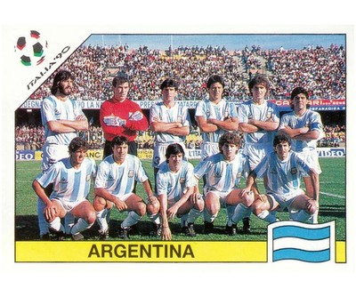 Panini Sonric s Sticker | Argentina Team mit Diego Maradona | WM 1990 | Nr. 220