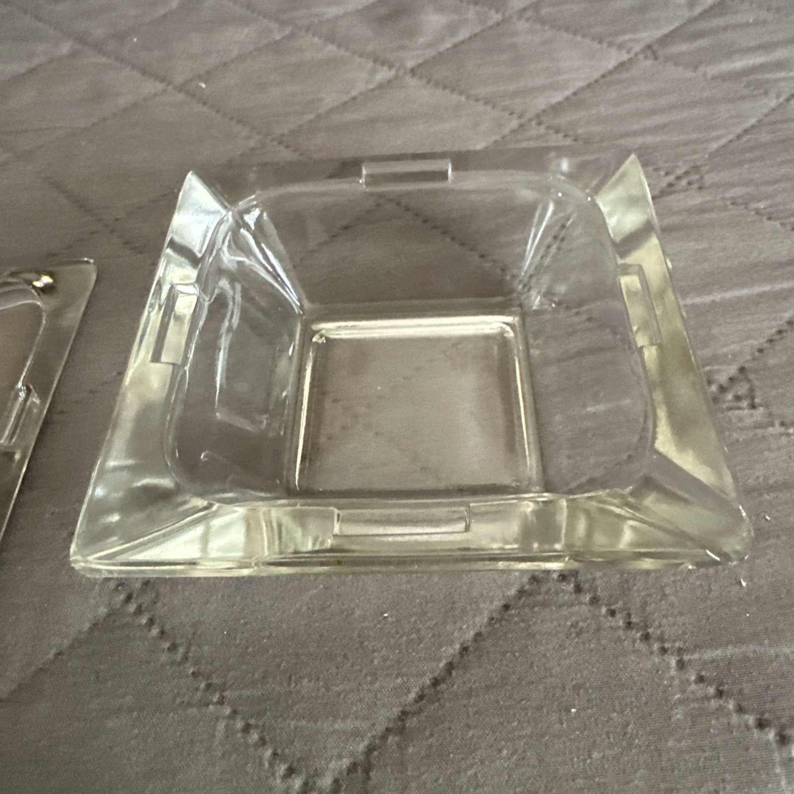 Art Deco Covered Glass Trinket dish