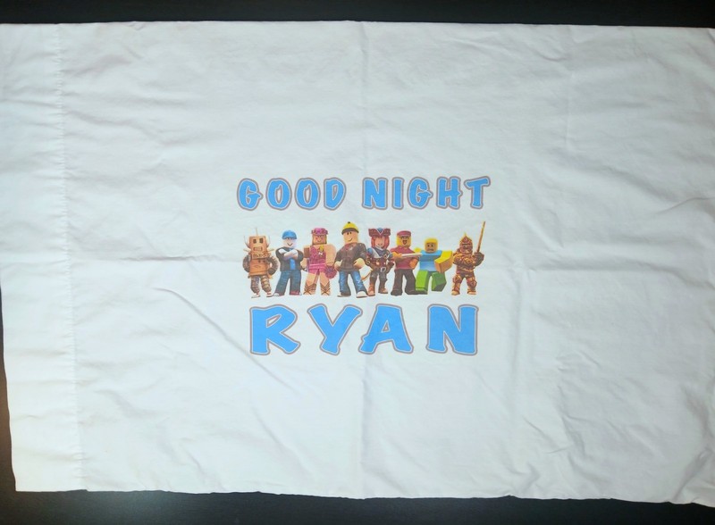 Pre-owned Standard Size Personalized Pillow Case. Ryan Roblox