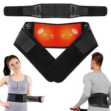 Breathable Magnetic Back Belt with Self-Heating for Back Pain Relief XL Size