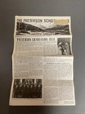VTG 1978 The Patterson NC School News Graduation Edition Newspaper Happy Valley