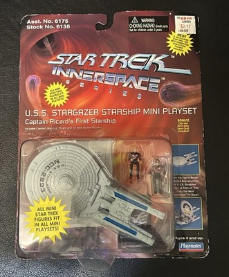 Star Trek Innerspace USS Stargazer Starship Mini Set 1995 Playmates 6135 New