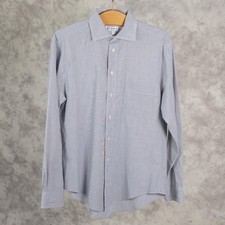 Vintage Yves Saint Laurent Shirt YSL Blue Gray Button Down 15