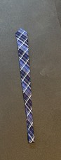 Nordstrom 100 Silk Men  s Neck Tie - Red, White, Blue Plaid - Preowned Pristine