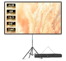 Portable 80" ALR Projector Screen 16:9 HD with Tripod Stand Adjustable Outdoor