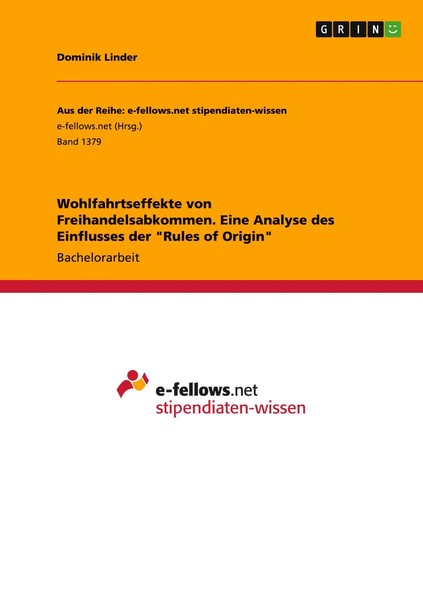 Dominik Linder | Wohlfahrtseffekte Von Freihandelsabkommen. Eine Analyse Des...-image