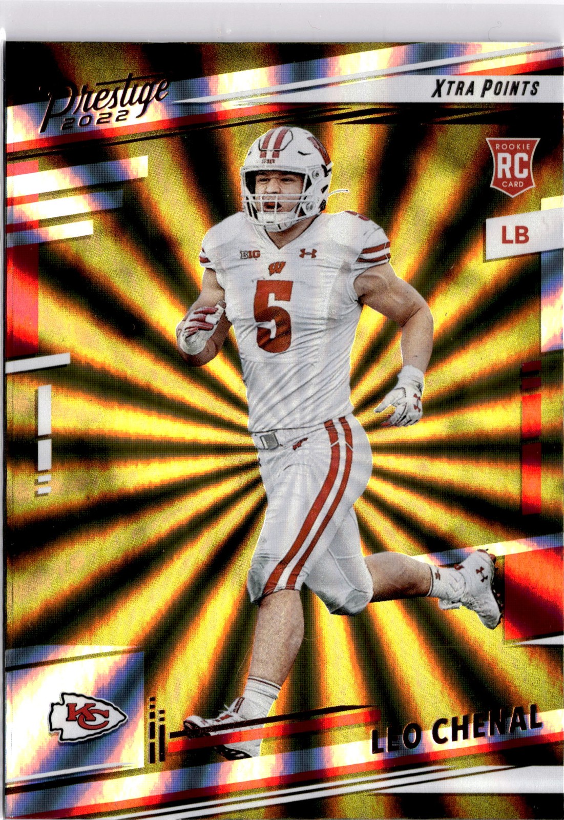 2022 Panini Prestige #371 Leo Chenal Xtra Points Sunburst Rookie (G)