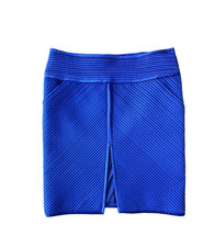 Tom Ford Cobalt Blue Silk Mid-length Skirt Si...