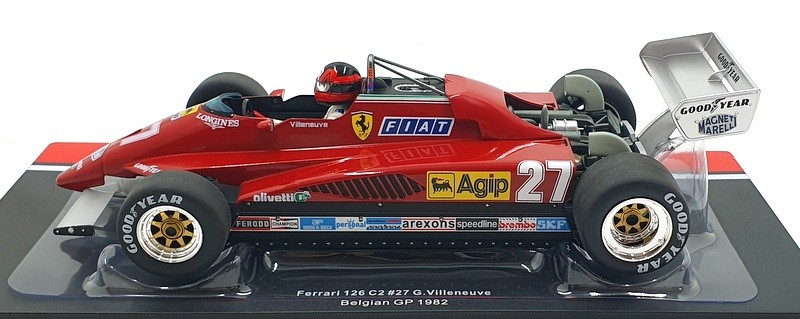Ferrari 126 C2 1982 G. Villeneuve ミニカー Model Car Group 1/18 Scale MCG18629F - Ferrari 126 C2 #27 Belgium