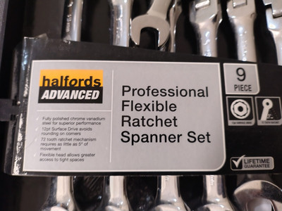 HALFORDS ADVANCED FLEX-HEAD RATSCHENSCHLÜSSEL SET 8,10,11,12,13,14,15,17,19mm
