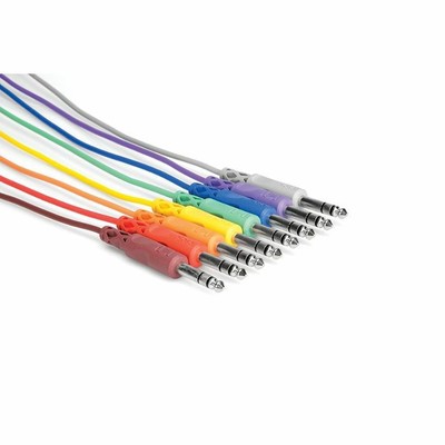 Hosa CSS-830 1/4'' TRS auf 1/4'' TRS symmetrische Patchkabel (1 Fuß, 8er-Packung)