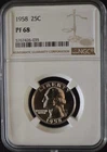 1958 Proof 68 Washington Quarter - FREE SHIPPING