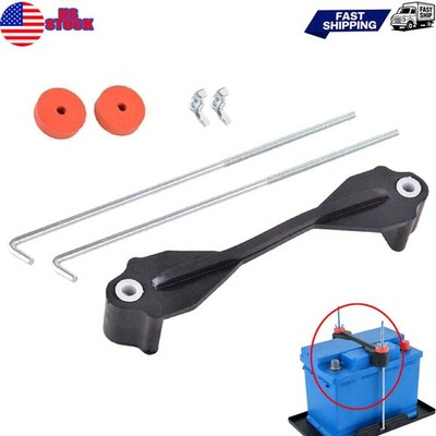 Rubber Battery Hold Down Clamp Holder Tie Down Bracket Tool For Car Van Boat US