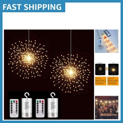 200 LED Twinkling Starburst Sphere Lights with Remote   Battery Operated Magic