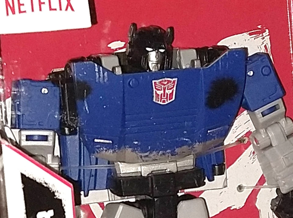 Transformers Netflix Cubierta Profunda Rueda Azul Deslizamiento Lateral Hell Yeah, WFC Deluxe Autobot Foto 2 de 4