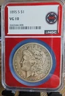 1895-S Morgan Silver Dollar $1 - Key Date - NGC VG10 EDC RED LABEL