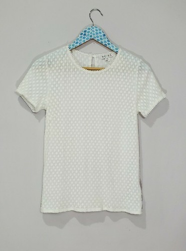 Reiss Womens XS Cream Serena Spot Lace 