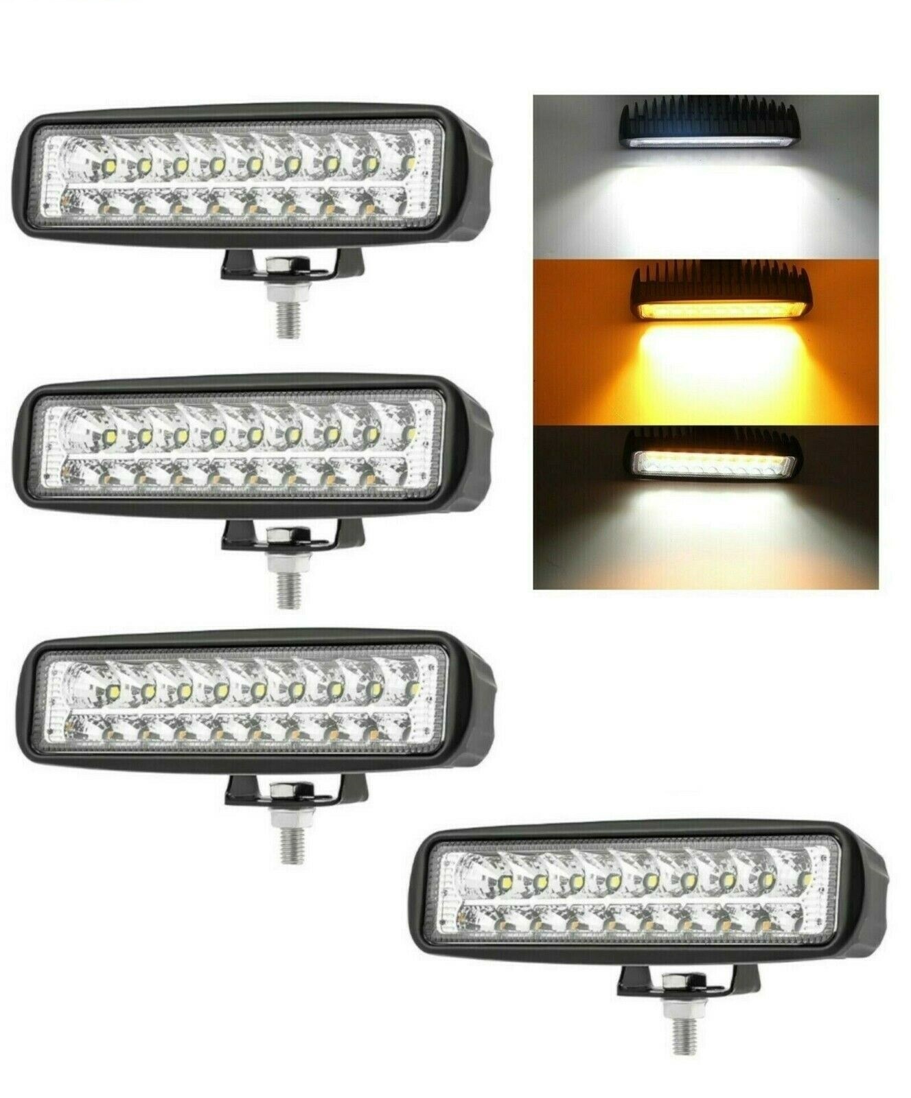 Feux Diurnes 18 LED 54W Puissants et Étanches IP67 pour VTT 4x4