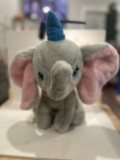 Vintage 1980s Disneyland Walt Disney 9" Dumbo Stuffed Plush Animal Toy Blue Hat